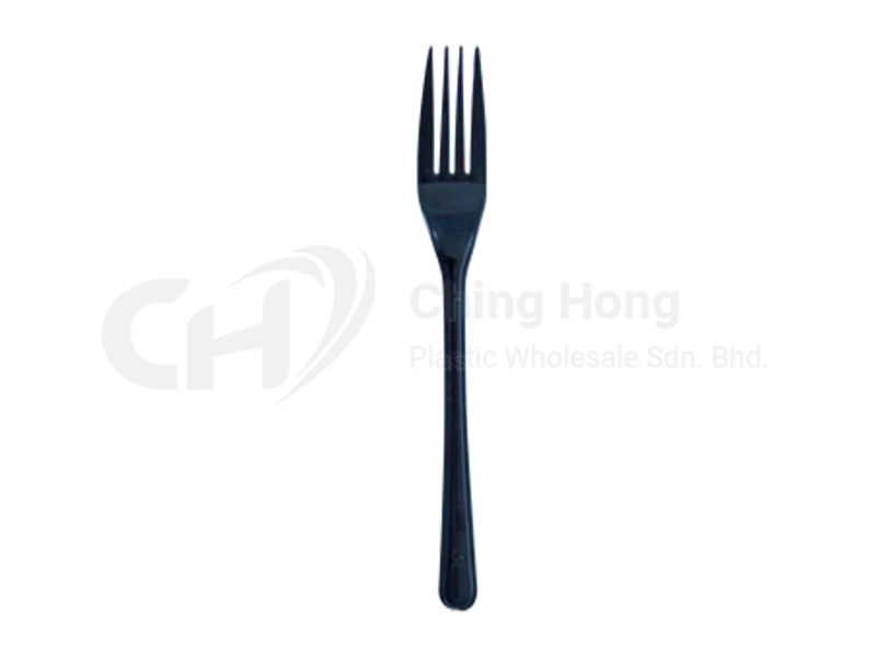 Black Plastic Fork